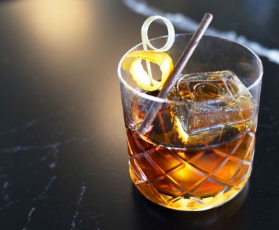 O-Fashioned cocktail from Olivia Restaurant O-Fashioned cocktail from Olivia Restaurant